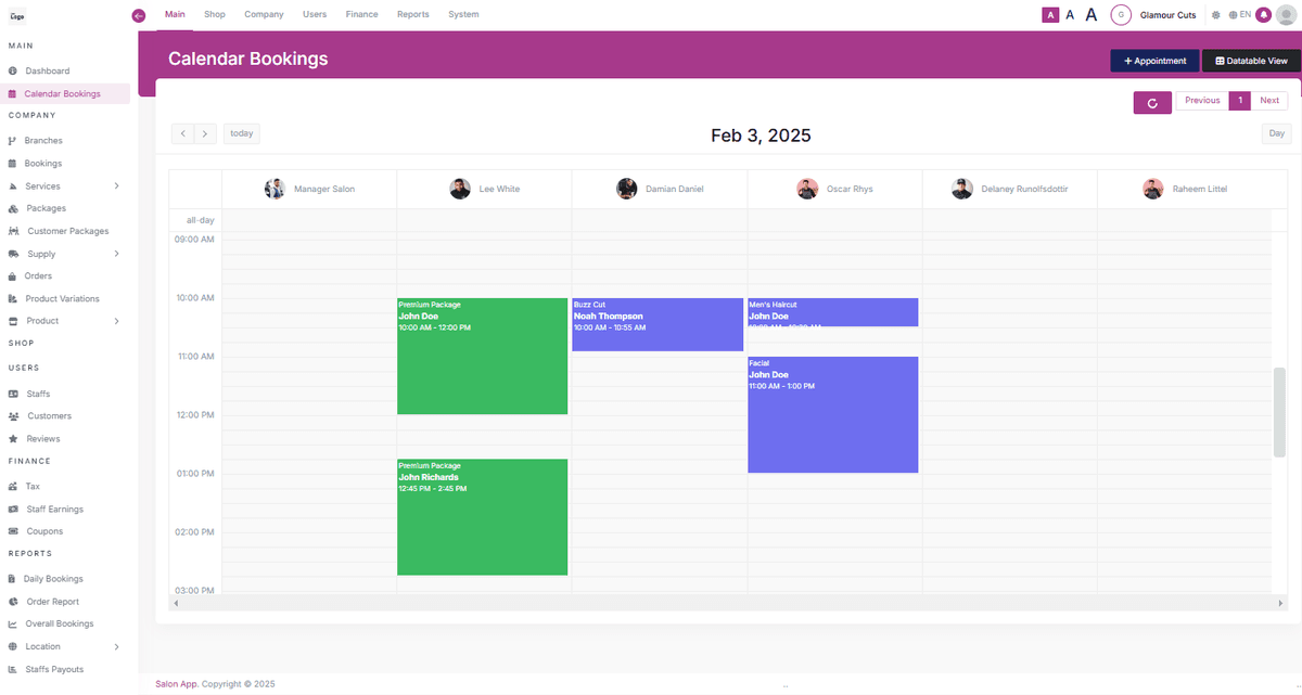 Calendar Booking